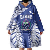 Toa Samoa Rugby Custom Wearable Blanket Hoodie Go Champions Pacific Samoan Pattern - Polynesian Pride