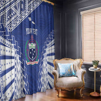Toa Samoa Rugby Custom Window Curtain Go Champions Pacific Samoan Pattern - Polynesian Pride