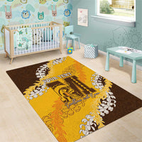 Personalized Mililani Hawaii High School Area Rug Puakenikeni Lei Hawaiian Pattern - Polynesian Pride