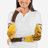 Personalized Mililani Hawaii High School Arm Sleeves Puakenikeni Lei Hawaiian Pattern - Polynesian Pride