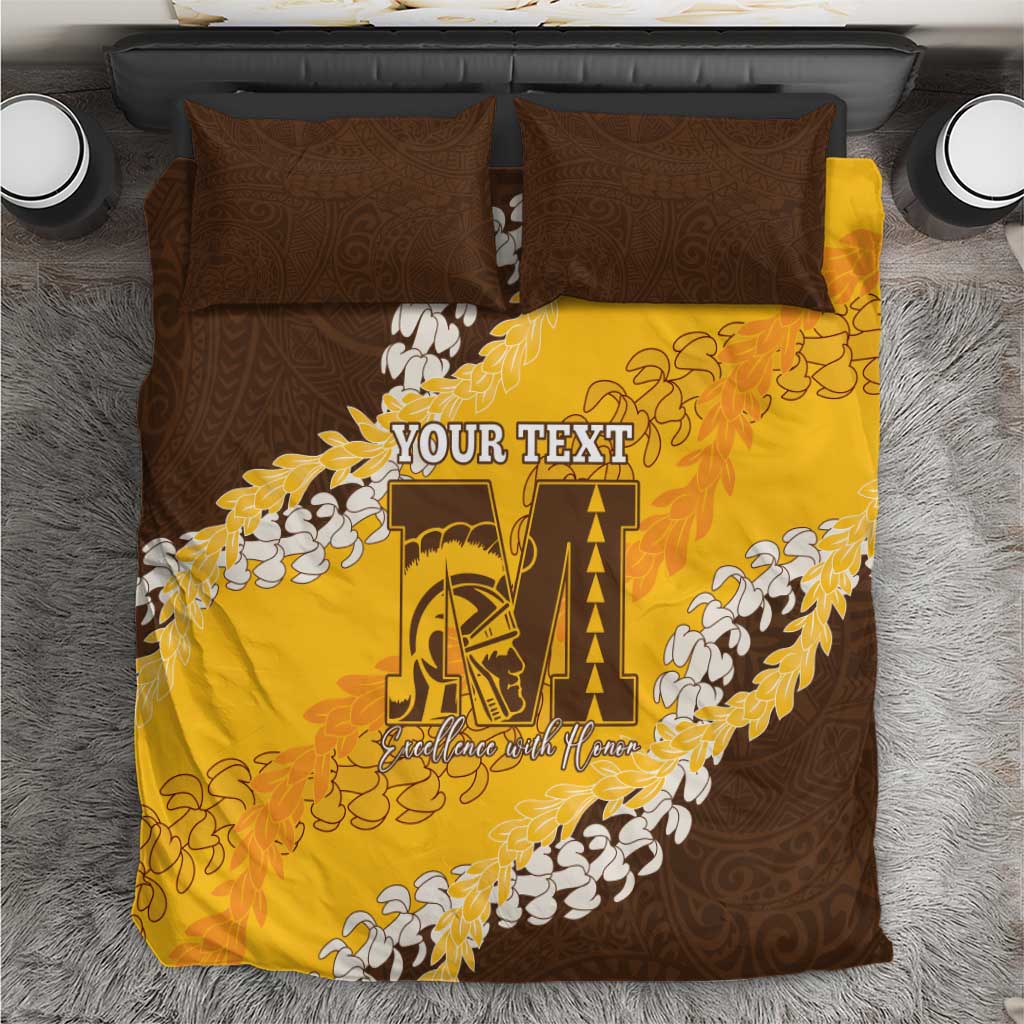 Personalized Mililani Hawaii High School Bedding Set Puakenikeni Lei Hawaiian Pattern - Polynesian Pride