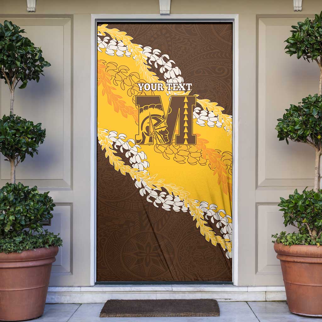 Personalized Mililani Hawaii High School Door Cover Puakenikeni Lei Hawaiian Pattern - Polynesian Pride