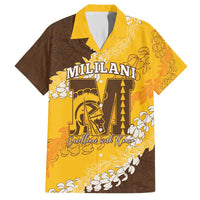 Personalized Mililani Hawaii High School Hawaiian Shirt Puakenikeni Lei Hawaiian Pattern - Polynesian Pride