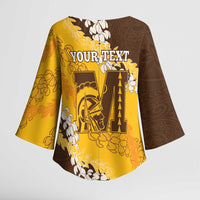 Personalized Mililani Hawaii High School Kimono Sleeve Blouse Puakenikeni Lei Hawaiian Pattern - Polynesian Pride