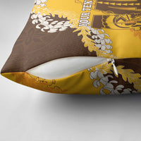 Personalized Mililani Hawaii High School Pillow Cover Puakenikeni Lei Hawaiian Pattern - Polynesian Pride