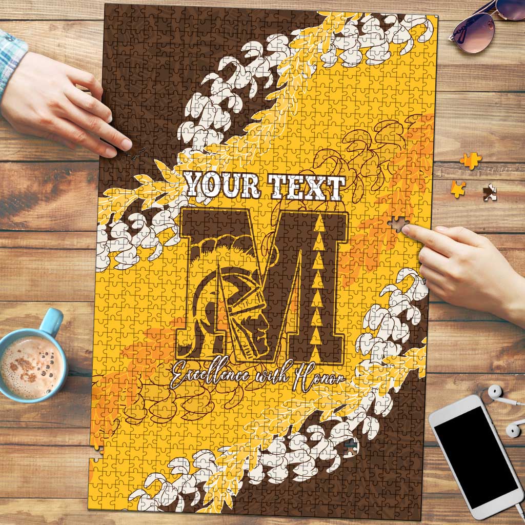 Personalized Mililani Hawaii High School Puzzle Puakenikeni Lei Hawaiian Pattern - Polynesian Pride