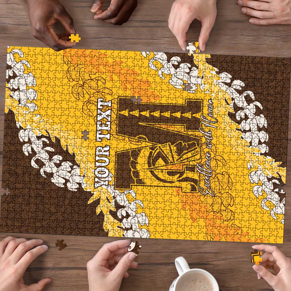 Personalized Mililani Hawaii High School Puzzle Puakenikeni Lei Hawaiian Pattern - Polynesian Pride