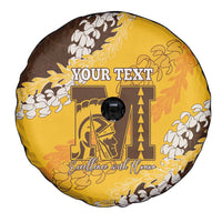 Personalized Mililani Hawaii High School Spare Tire Cover Puakenikeni Lei Hawaiian Pattern - Polynesian Pride