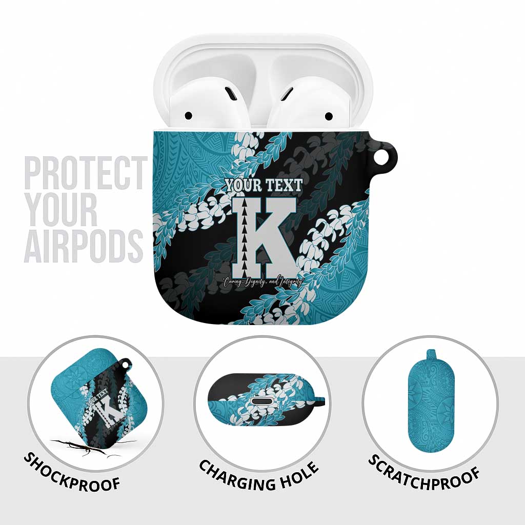 Personalized Kapolei Hawaii High School AirPods Case Puakenikeni Lei Hawaiian Pattern - Polynesian Pride