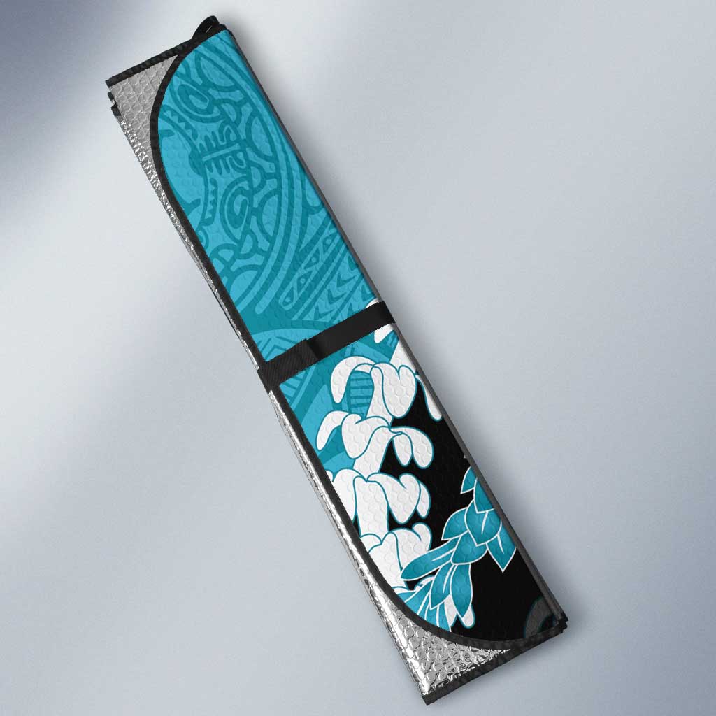 Personalized Kapolei Hawaii High School Auto Sun Shade Puakenikeni Lei Hawaiian Pattern - Polynesian Pride