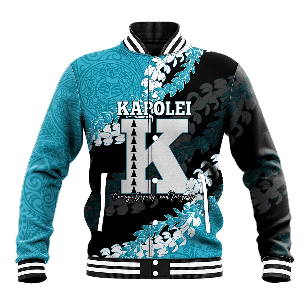 Personalized Kapolei Hawaii High School Baseball Jacket Puakenikeni Lei Hawaiian Pattern - Polynesian Pride