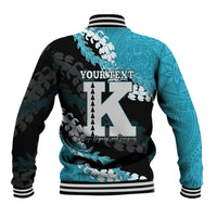 Personalized Kapolei Hawaii High School Baseball Jacket Puakenikeni Lei Hawaiian Pattern - Polynesian Pride