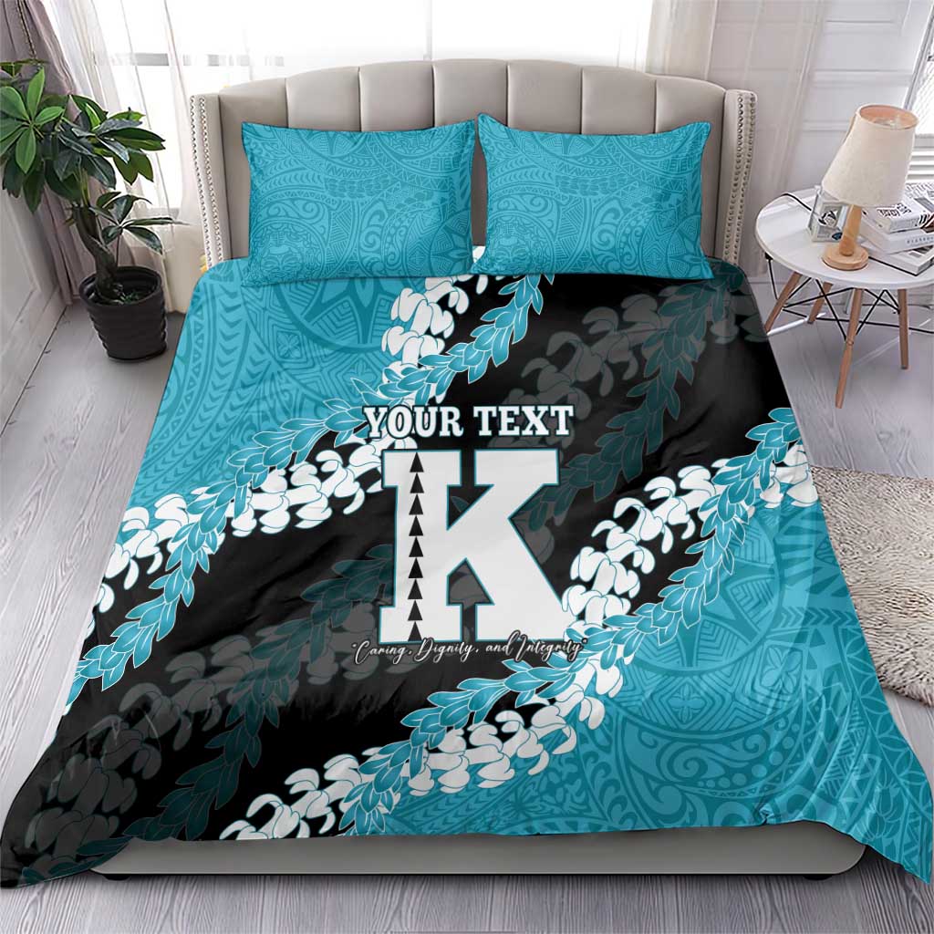 Personalized Kapolei Hawaii High School Bedding Set Puakenikeni Lei Hawaiian Pattern - Polynesian Pride