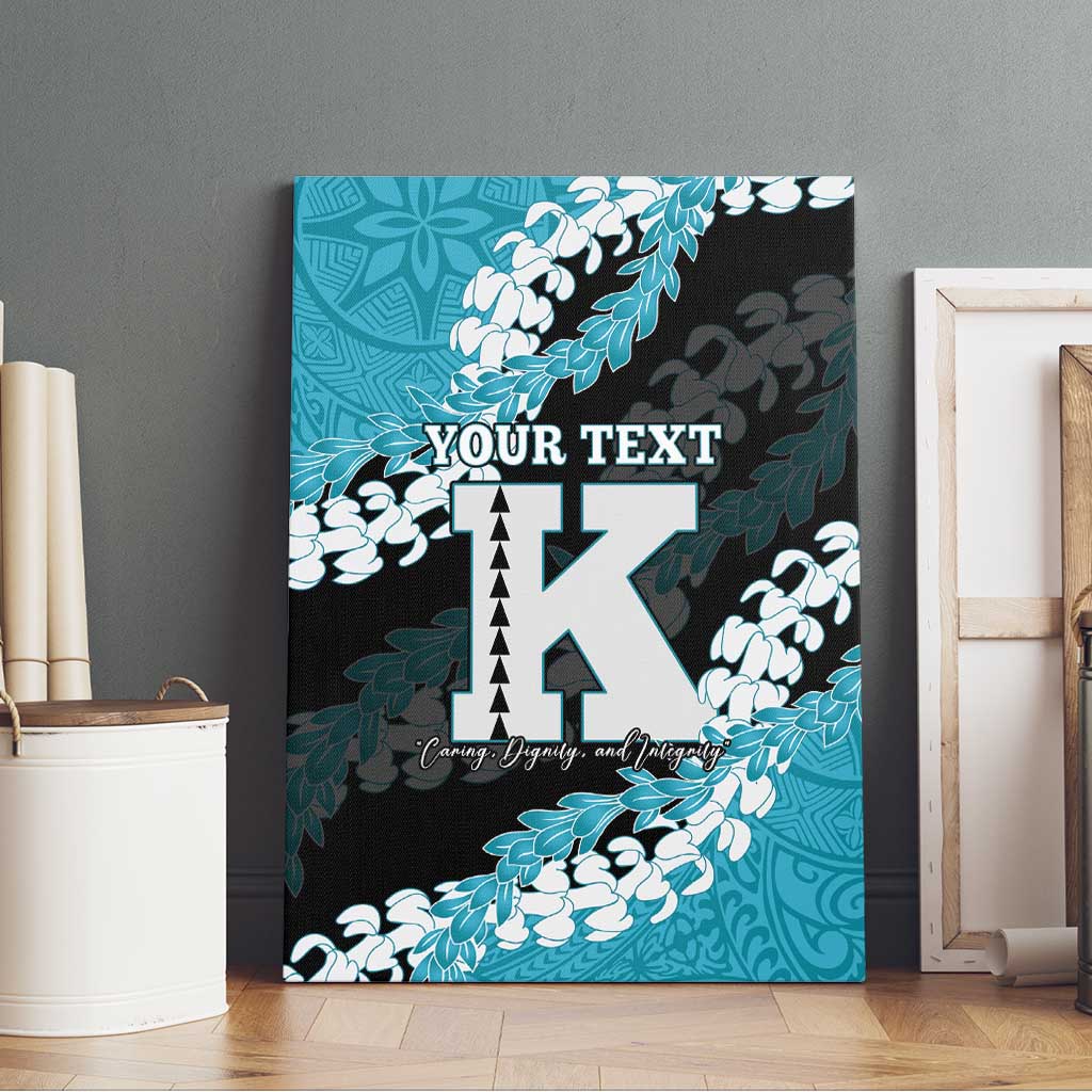 Personalized Kapolei Hawaii High School Canvas Wall Art Puakenikeni Lei Hawaiian Pattern - Polynesian Pride