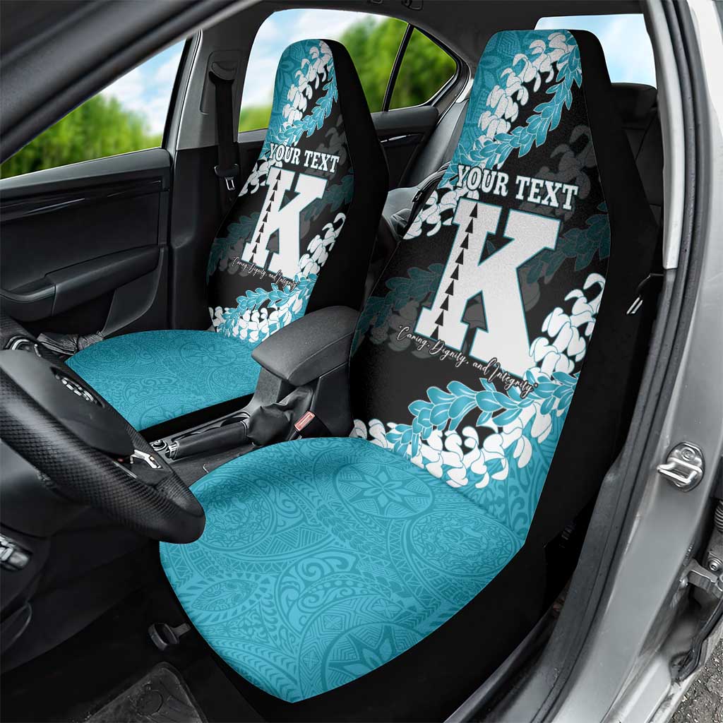 Personalized Kapolei Hawaii High School Car Seat Cover Puakenikeni Lei Hawaiian Pattern - Polynesian Pride