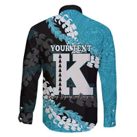 Personalized Kapolei Hawaii High School Family Matching Long Sleeve Bodycon Dress and Hawaiian Shirt Puakenikeni Lei Hawaiian Pattern - Polynesian Pride