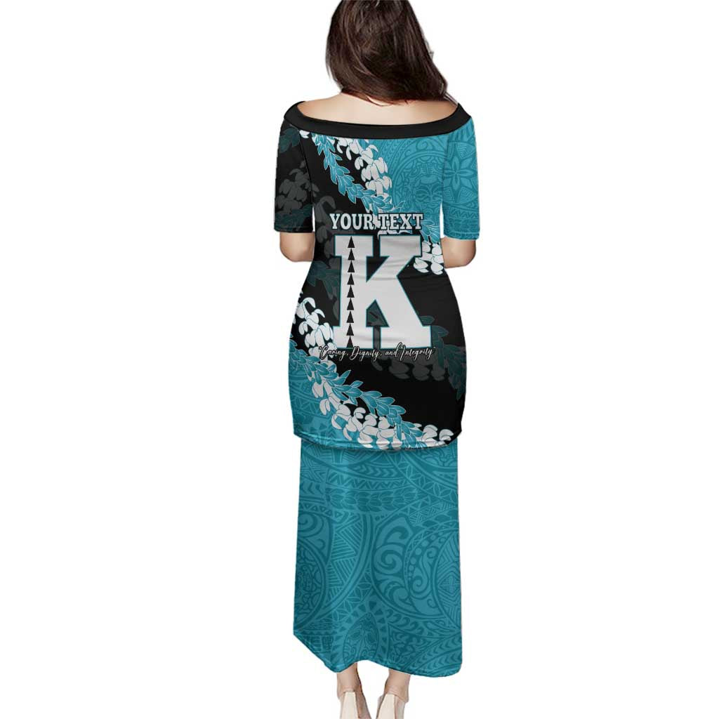 Personalized Kapolei Hawaii High School Family Matching Puletasi and Hawaiian Shirt Puakenikeni Lei Hawaiian Pattern - Polynesian Pride