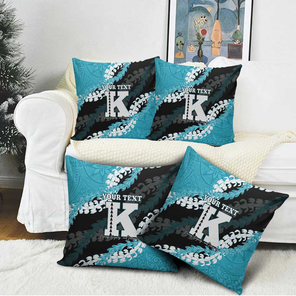 Personalized Kapolei Hawaii High School Pillow Cover Puakenikeni Lei Hawaiian Pattern - Polynesian Pride