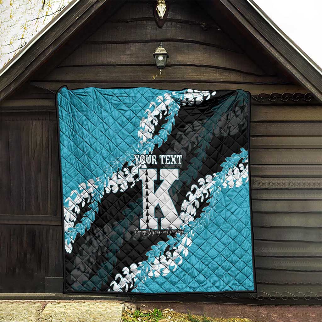 Personalized Kapolei Hawaii High School Quilt Puakenikeni Lei Hawaiian Pattern - Polynesian Pride