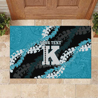 Personalized Kapolei Hawaii High School Rubber Doormat Puakenikeni Lei Hawaiian Pattern - Polynesian Pride