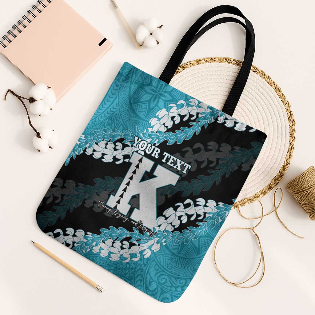 Personalized Kapolei Hawaii High School Tote Bag Puakenikeni Lei Hawaiian Pattern - Polynesian Pride