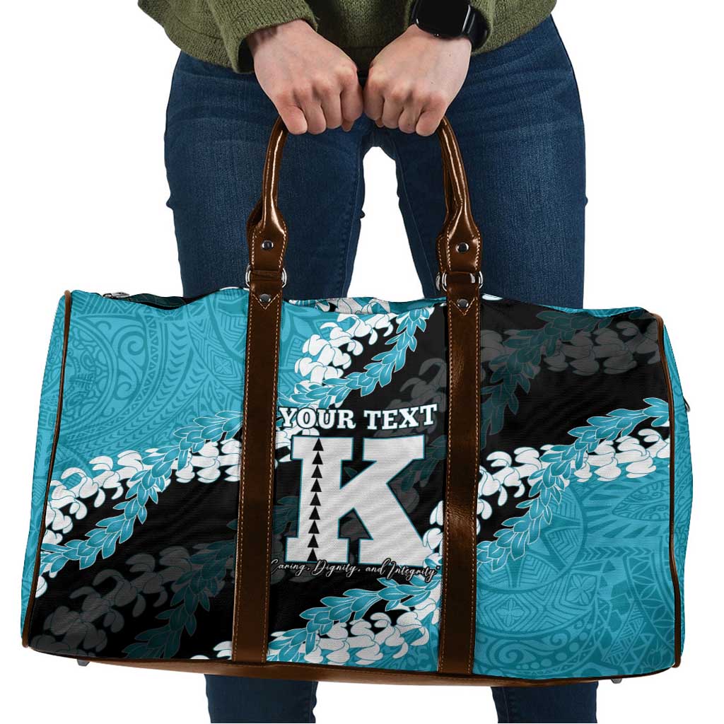 Personalized Kapolei Hawaii High School Travel Bag Puakenikeni Lei Hawaiian Pattern - Polynesian Pride