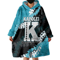Personalized Kapolei Hawaii High School Wearable Blanket Hoodie Puakenikeni Lei Hawaiian Pattern - Polynesian Pride