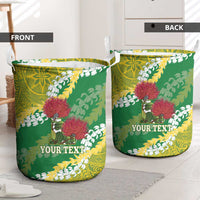 Personalized Leilehua Hawaii High School Laundry Basket Puakenikeni Lei Hawaiian Pattern - Polynesian Pride