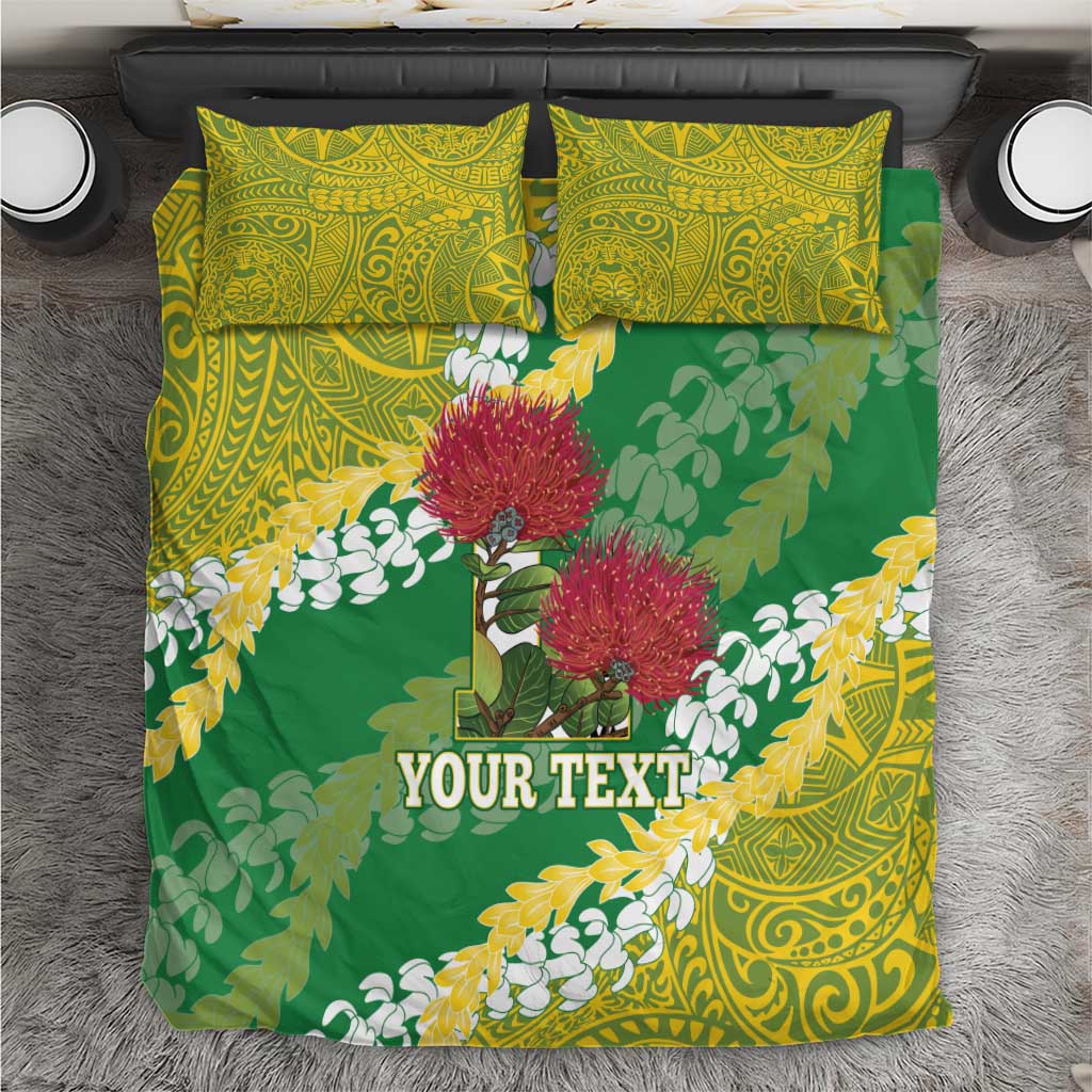 Personalized Leilehua Hawaii High School Bedding Set Puakenikeni Lei Hawaiian Pattern - Polynesian Pride