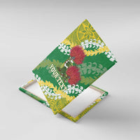 Personalized Leilehua Hawaii High School Canvas Wall Art Puakenikeni Lei Hawaiian Pattern - Polynesian Pride