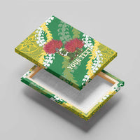 Personalized Leilehua Hawaii High School Canvas Wall Art Puakenikeni Lei Hawaiian Pattern - Polynesian Pride