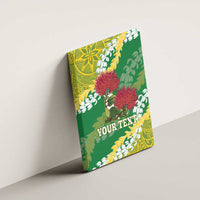 Personalized Leilehua Hawaii High School Canvas Wall Art Puakenikeni Lei Hawaiian Pattern - Polynesian Pride