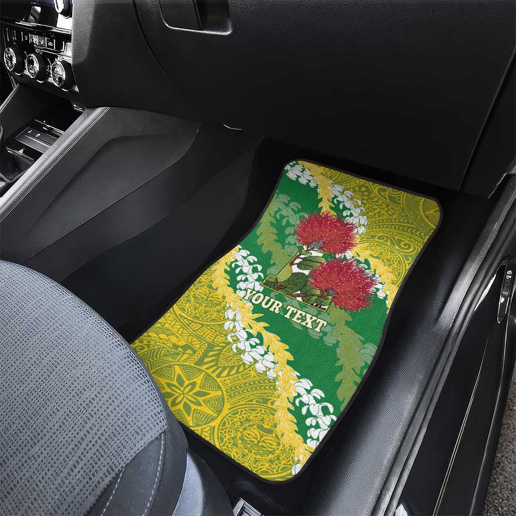 Personalized Leilehua Hawaii High School Car Mats Puakenikeni Lei Hawaiian Pattern - Polynesian Pride