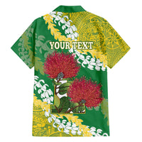 Personalized Leilehua Hawaii High School Family Matching Off The Shoulder Long Sleeve Dress and Hawaiian Shirt Puakenikeni Lei Hawaiian Pattern - Polynesian Pride