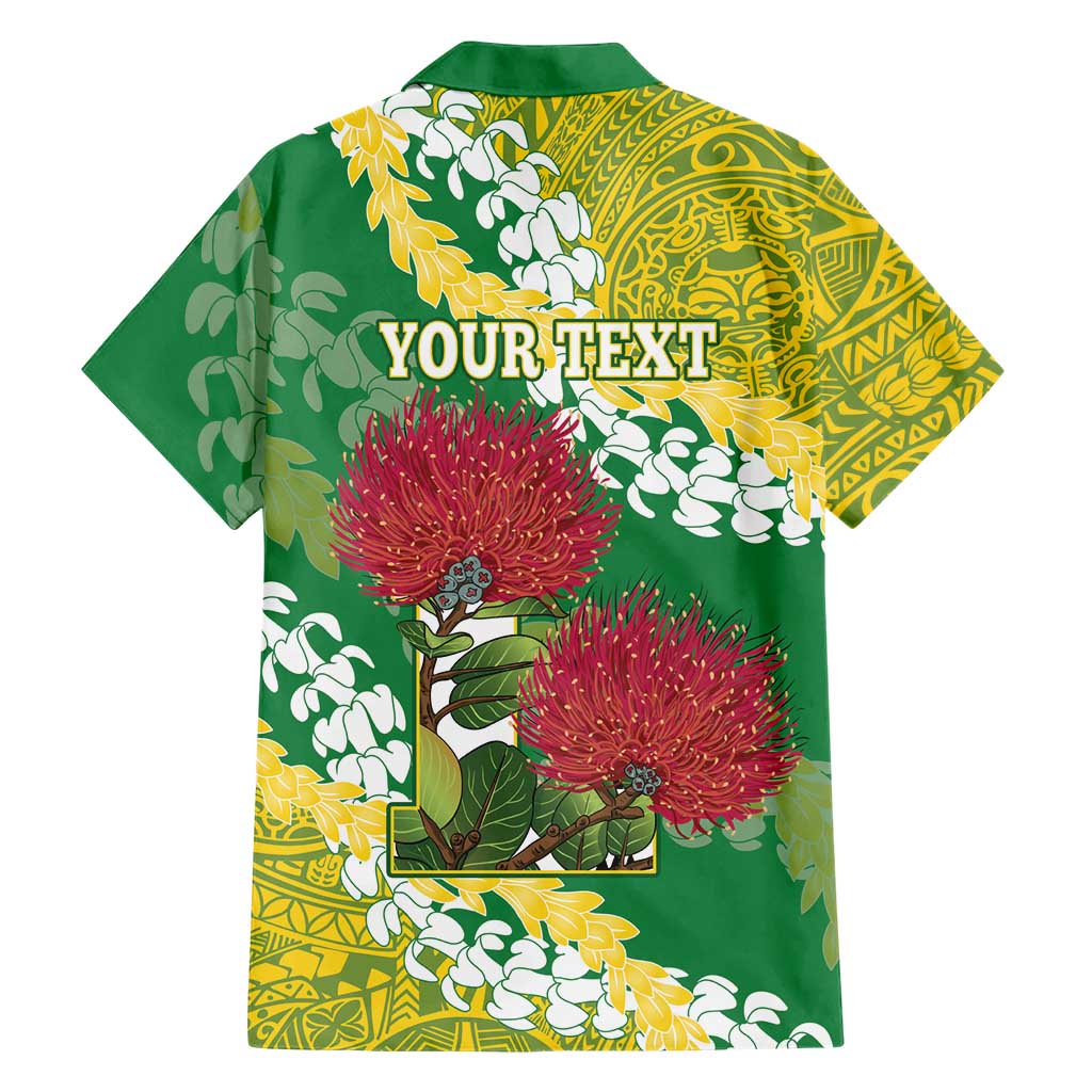 Personalized Leilehua Hawaii High School Family Matching Short Sleeve Bodycon Dress and Hawaiian Shirt Puakenikeni Lei Hawaiian Pattern LT14 - Polynesian Pride