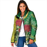 Personalized Leilehua Hawaii High School Padded Jacket Puakenikeni Lei Hawaiian Pattern - Polynesian Pride