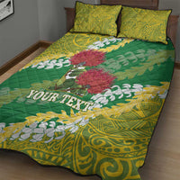 Personalized Leilehua Hawaii High School Quilt Bed Set Puakenikeni Lei Hawaiian Pattern - Polynesian Pride