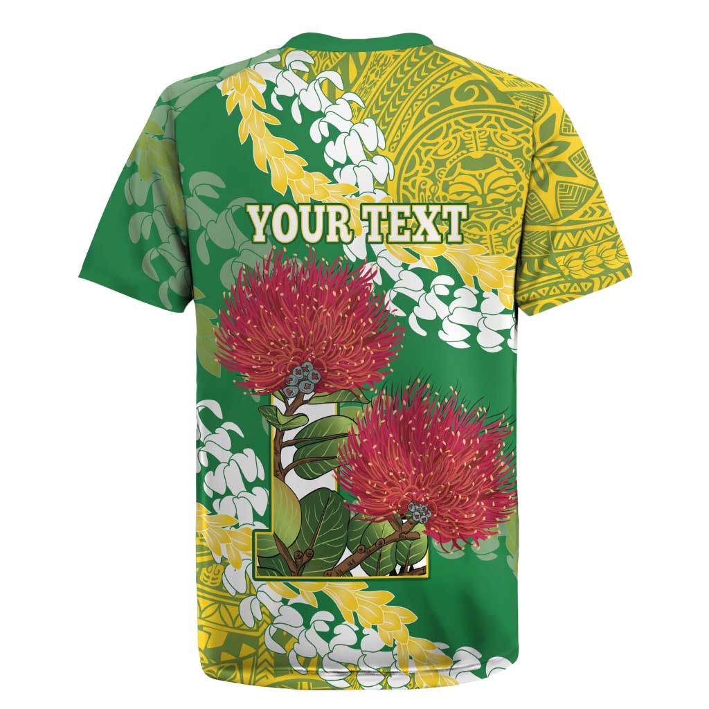 Personalized Leilehua Hawaii High School Rugby Jersey Puakenikeni Lei Hawaiian Pattern - Polynesian Pride