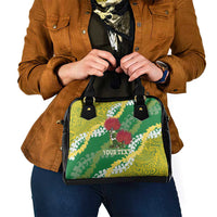 Personalized Leilehua Hawaii High School Shoulder Handbag Puakenikeni Lei Hawaiian Pattern - Polynesian Pride