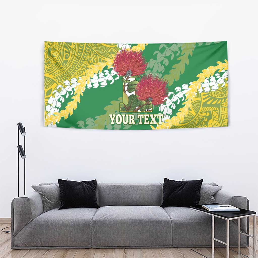 Personalized Leilehua Hawaii High School Tapestry Puakenikeni Lei Hawaiian Pattern - Polynesian Pride