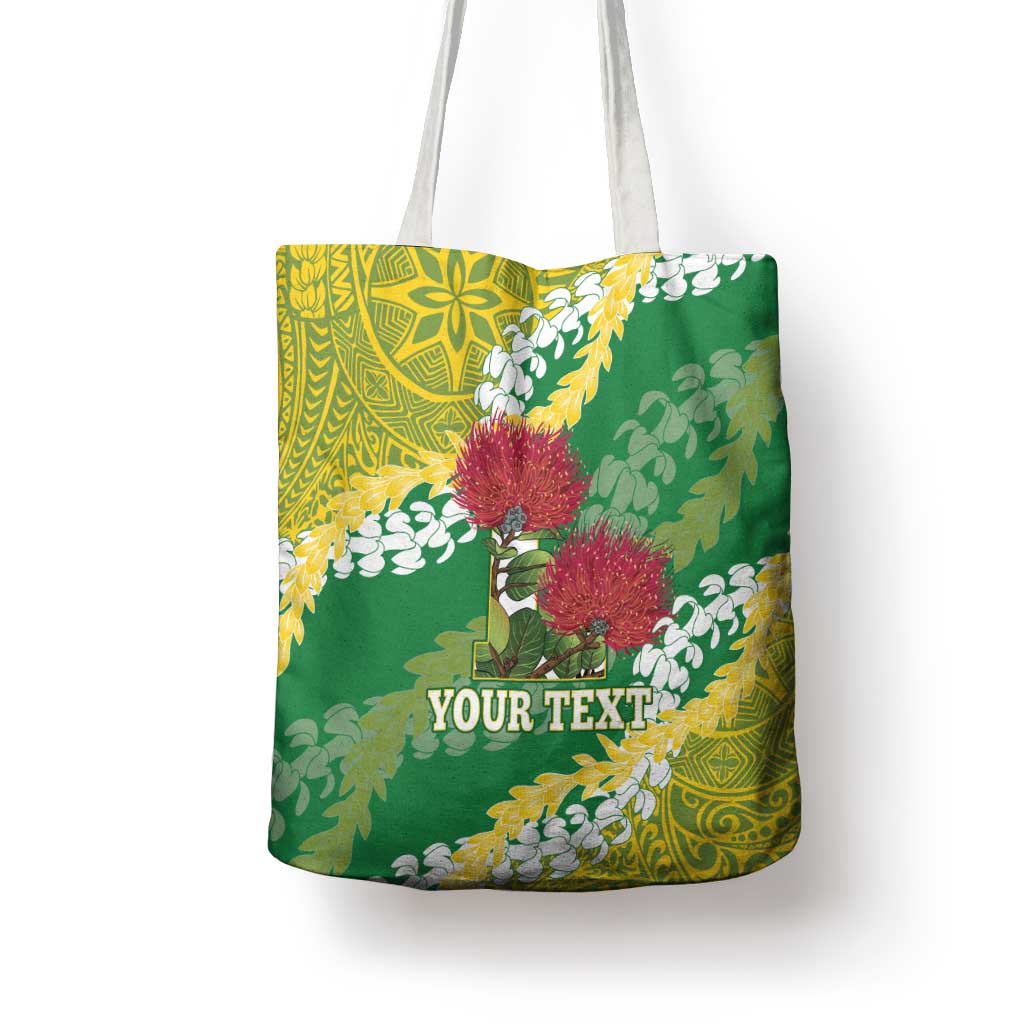 Personalized Leilehua Hawaii High School Tote Bag Puakenikeni Lei Hawaiian Pattern - Polynesian Pride