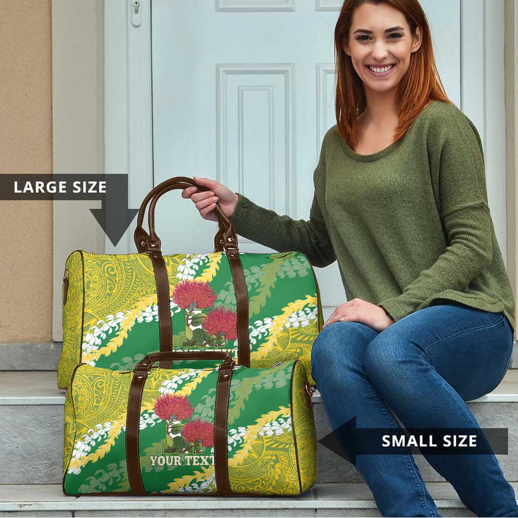Personalized Leilehua Hawaii High School Travel Bag Puakenikeni Lei Hawaiian Pattern - Polynesian Pride
