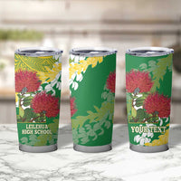 Personalized Leilehua Hawaii High School Tumbler Cup Puakenikeni Lei Hawaiian Pattern - Polynesian Pride