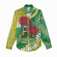 Personalized Leilehua Hawaii High School Women Casual Shirt Puakenikeni Lei Hawaiian Pattern - Polynesian Pride