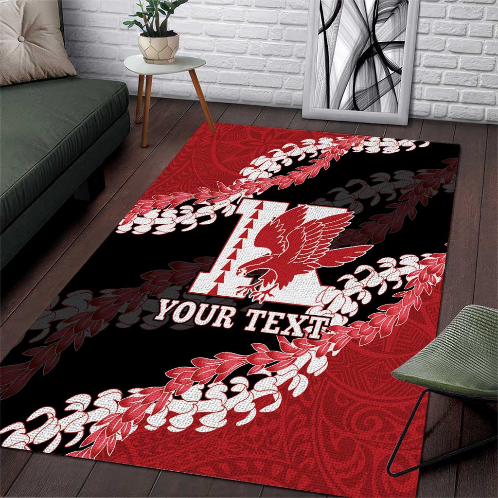 Personalized Kalani Hawaii High School Area Rug Puakenikeni Lei Hawaiian Pattern - Polynesian Pride