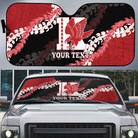 Personalized Kalani Hawaii High School Auto Sun Shade Puakenikeni Lei Hawaiian Pattern - Polynesian Pride