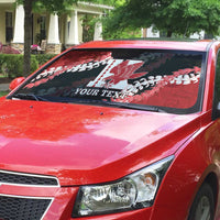 Personalized Kalani Hawaii High School Auto Sun Shade Puakenikeni Lei Hawaiian Pattern - Polynesian Pride