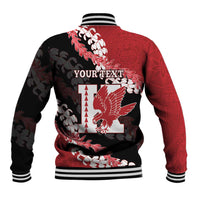 Personalized Kalani Hawaii High School Baseball Jacket Puakenikeni Lei Hawaiian Pattern - Polynesian Pride