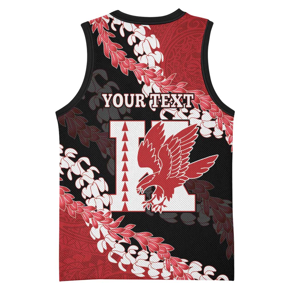 Personalized Kalani Hawaii High School Basketball Jersey Puakenikeni Lei Hawaiian Pattern - Polynesian Pride