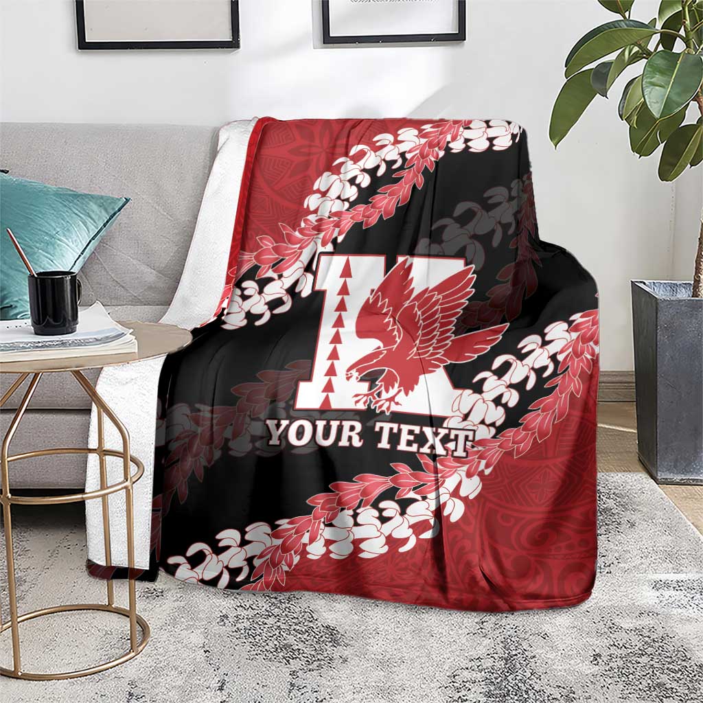 Personalized Kalani Hawaii High School Blanket Puakenikeni Lei Hawaiian Pattern - Polynesian Pride